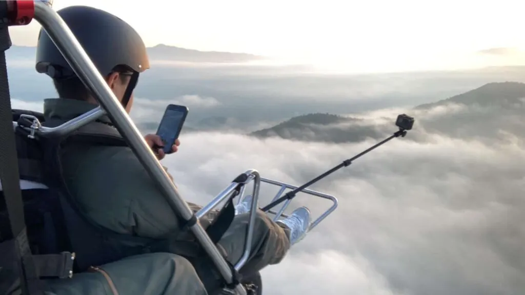 High above the clouds on a paramotor excursion in Chiang Mai
