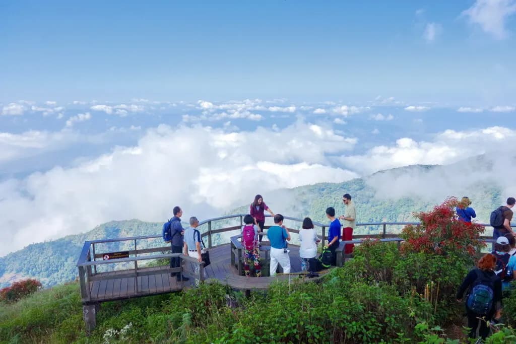 The viewpoint at doing Inthanon chiangmai