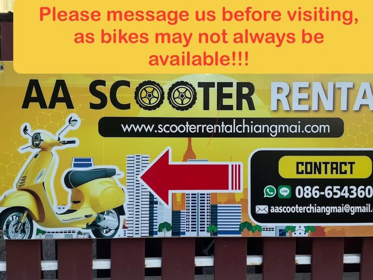 AA Scooter Rentals - Free Delivery in Chiang Mai