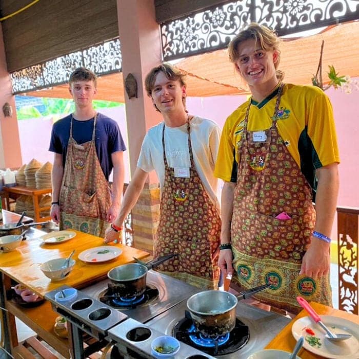 Learning to cook authentic Thai dishes at a Chiang Mai cooking class