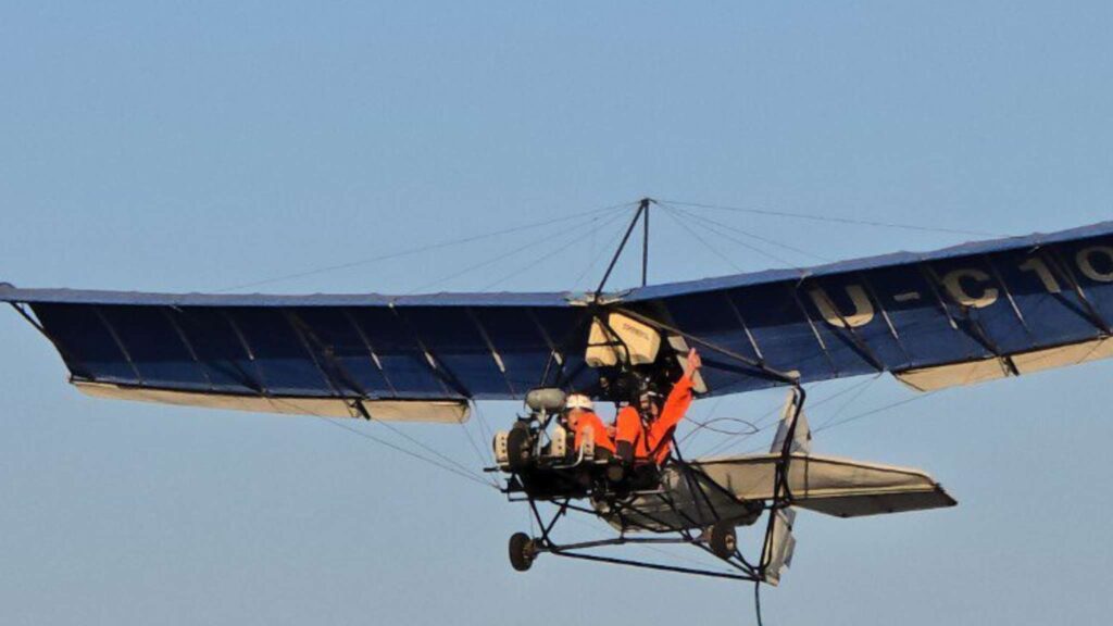 Ultralight aircraft in flight over Chiang Mai, offering an adventurous perspective on our Chiang Mai tour.