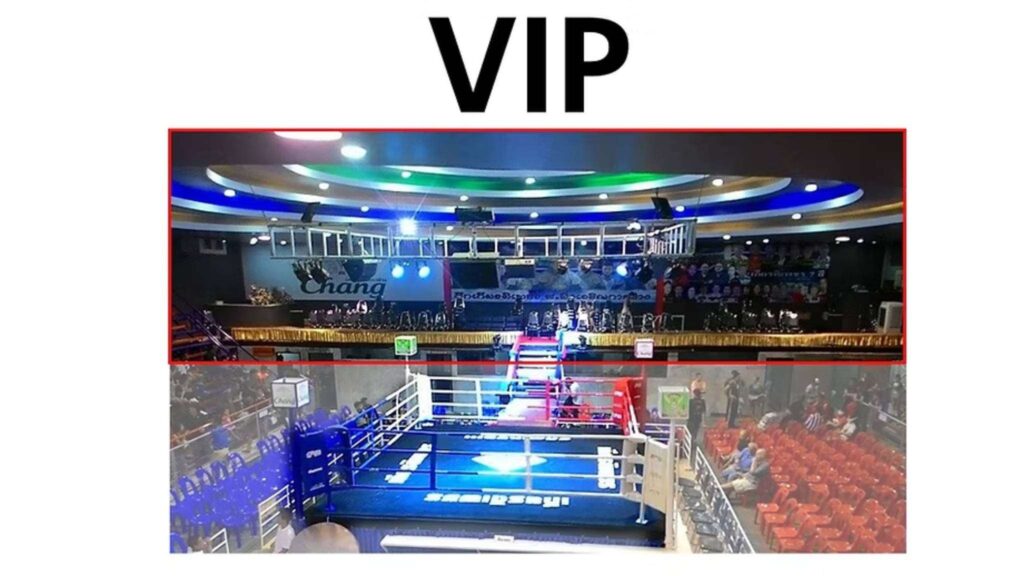 VIP seating area at Chiang Mai Boxing stadium – the best way to enjoy your Chiang Mai tour.